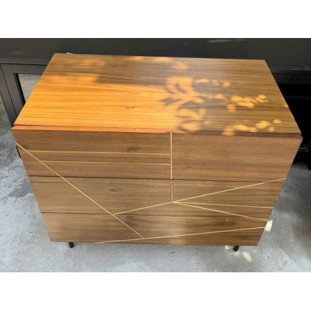 Living Spaces 206180 : Tủ Đứng 3 Ngăn Kéo - Vàng Đồng